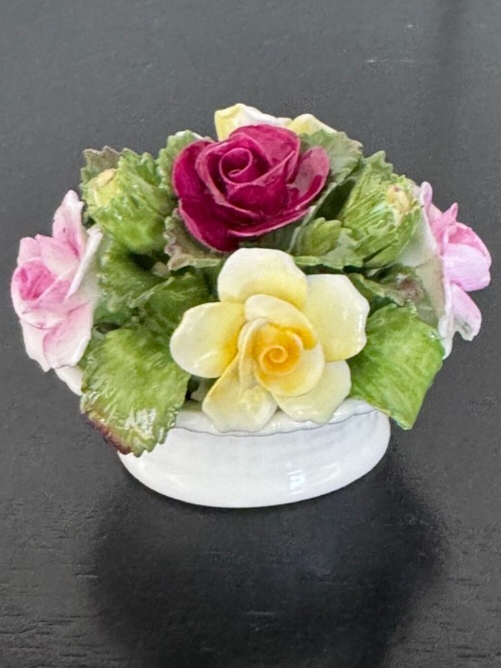 Aynsley Fine English Bone China 'June Rose' Collectible, Hand Modeled/Painted - Picture 5 of 6